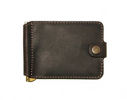 Затискач для грошей DNK Leather DNK Затискач-H col.F 8,0*11,0*1,0 см Коричневий SC, код: 6876089