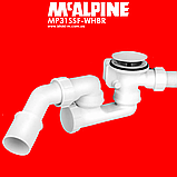 Сифон для ванни автоматичний з ревізією білий MP31SSF-WHBR SLIM McAlpine, фото 5