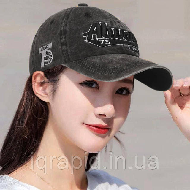 Always キャップ Модная Бейсболка Always New York котон цвет черный. Vintage