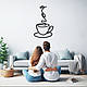 Сучасна картина на кухню, декоративне панно з дерева "Ароматна Кава", стиль мінімалізм 25x15 см, фото 5