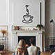 Сучасна картина на кухню, декоративне панно з дерева "Ароматна Кава", стиль мінімалізм 25x15 см, фото 10