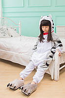 Пижама детская Kigurumba Котик Чи S - рост 105 - 115 см Серо-белый с черным (K0W1-0032-S) ET, код: 1776868