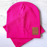 Детская шапка с хомутом КАНТА размер 48-52 Малиновый (OC-267) SC, код: 1899963