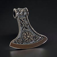 Мужской серебряный кулон Топор Перуна - символ силы мужества и власти