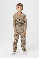 Пижама для мальчика Cotton more 42024 4-5 года Бежевый (2000990041647) ET, код: 8375932