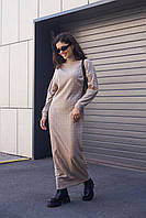 Платье VOLGINA длинное с рельефами XL кемел (70237890) 001013XL IN, код: 8211572