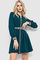 Платье женское на молнии зеленый 102R076-1 Ager M-L IN, код: 8233178