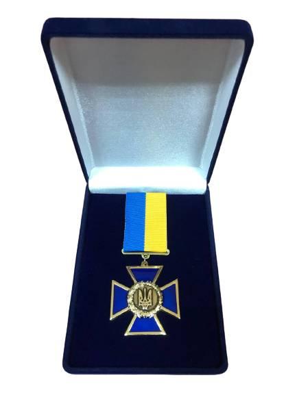 Медаль з документом Collection Хрест патріота України у футлярі 45 мм Різнобарвний (hub_7pkfm SC, код: 8222327