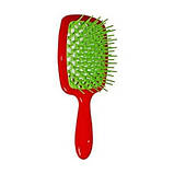 Гребінець для волосся Janeke Superbrush червоний із зеленим SC, код: 8290243, фото 3