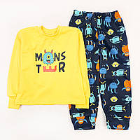 Пижама Dexters детская футер fun monsters 134 см синий желтый (131749569187) ET, код: 8336023