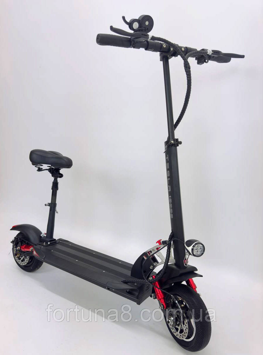 Самокат електричний Tesla 10000 48V 18000mah 1000w (шосейна гума)