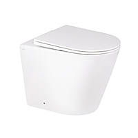 Унітаз підлоговий Qtap Swan безобідковий з сідінням Soft-close QT16223178W