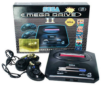 Ігрова приставка Sega Mega Drive 2 (368 вбудованих ігор + підтримка картриджів) чорна ретро консоль А906-159