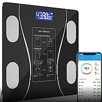 Электронные смарт весы напольные для дома Напольные умные фитнес весы Bluetooth до 180 кг Смарт весы с приложе