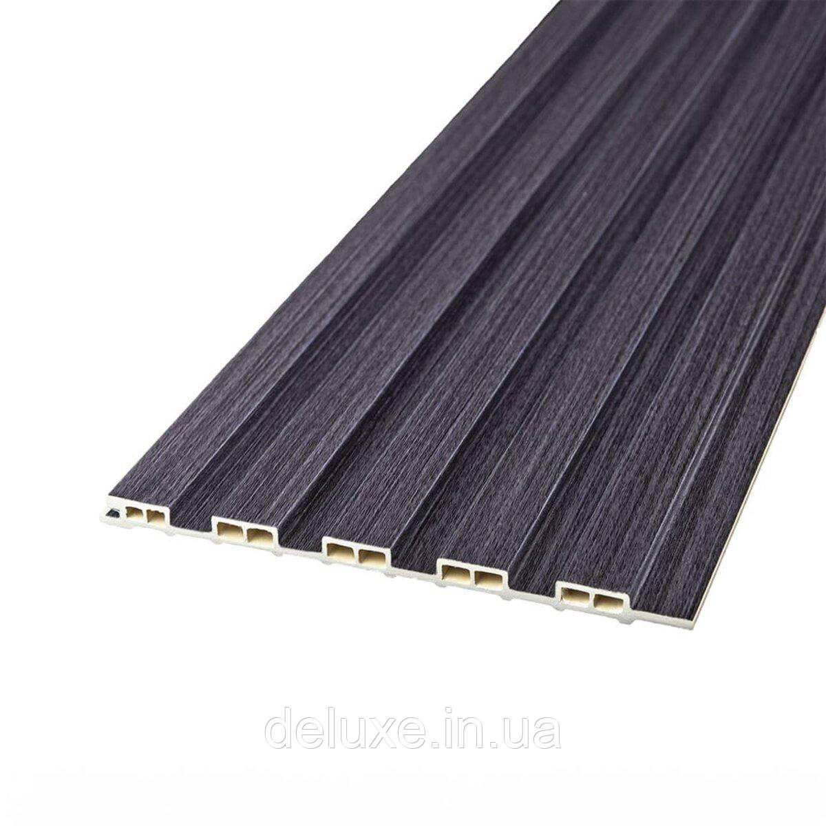 Рейка декоративна WPC стінова 3000х150х9мм Графіт SW-00001871, фото 1