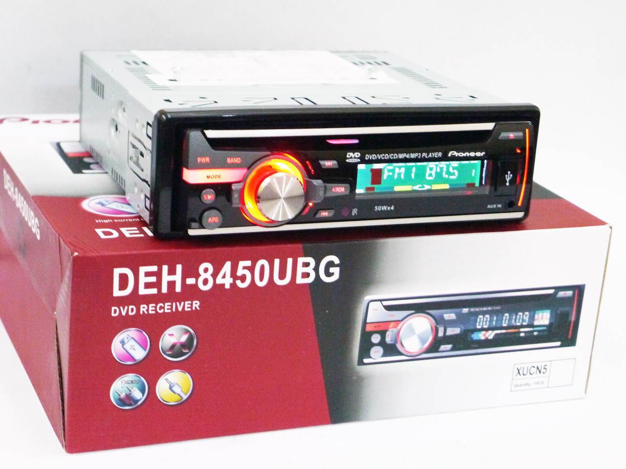 DEH-8450UBG Автомагнітола DVD+USB+Sd+MMC знімна панель