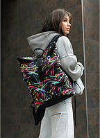 Рюкзак рол Sambag RollTop принт "ABSTRACT" - Vida-Shop