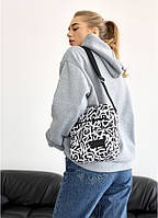Женская сумка через плечо мессенджер Sambag SKN черный принт "GRAPHITY" - Lux-Comfort