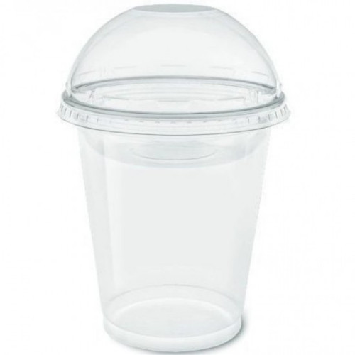 Стакан пластиковий з купольною кришкою 10 OZ 283,49 мл (50 шт)