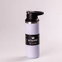 Термос питьевой для кофе Bottle фиолетовый (500 мл) до 12 часов Термос из нержавеющей стали для чая с ручкой
