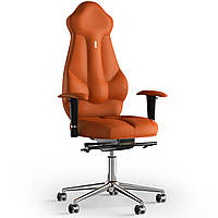 Кресло KULIK SYSTEM IMPERIAL Экокожа с подголовником без строчки Оранжевый (7-901-BS-MC-0210) ET, код: 1685883