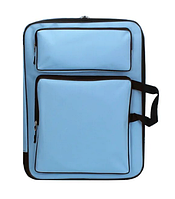 Сумка-рюкзак А3 (36х49х5см) для паперу, небесно-блакитна