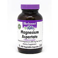 Аспартат Магнію 400 мг, Magnesium Aspartate, Bluebonnet Nutrition, 100 вегетаріанських капсул