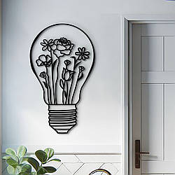 Сучасна картина на стіну, декор для кімнати "Квіткова Лампа", оригінальний подарунок 30x18 см