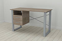 Письменный стол с ящиками Ferrum-decor Оскар 750x1200x700 металл Серый ДСП Сонома Трюфель 16 мм (OSK0061) GM