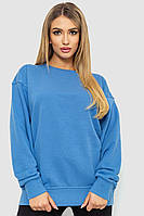 Батник женский однотонный двухнитка джинс 129R0204 Ager Oversize ET, код: 8388550