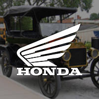 Наклейка на Авто / Мото / Витрину на Стекло Кузов "Мотоциклы Honda"  белый цвет