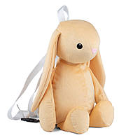Мягкая игрушка рюкзак KidsQo Зайка Хагси 31см бежевый (KD726) TT, код: 7664933