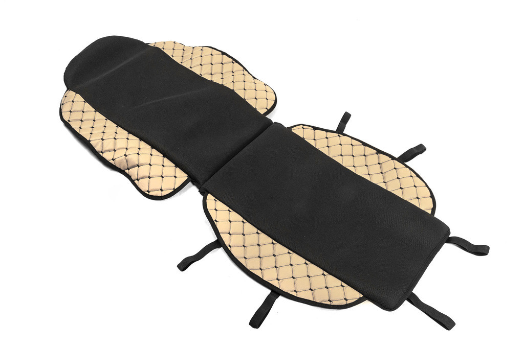 Накидка на сиденье ECO и ткань (1 шт, бежевая) - фото 1 - id-p2164553637
