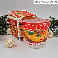 Аромасвеча в стакане Christmas Spices с ароматом апельсина с корицей 115г/30час горнения, свечка польская