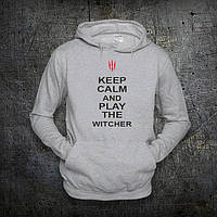 Худи Fruit of the Loom Успокойся и Играй в Ведьмака Keep Calm The Witcher Серый XL (159903) SM, код: 7583850