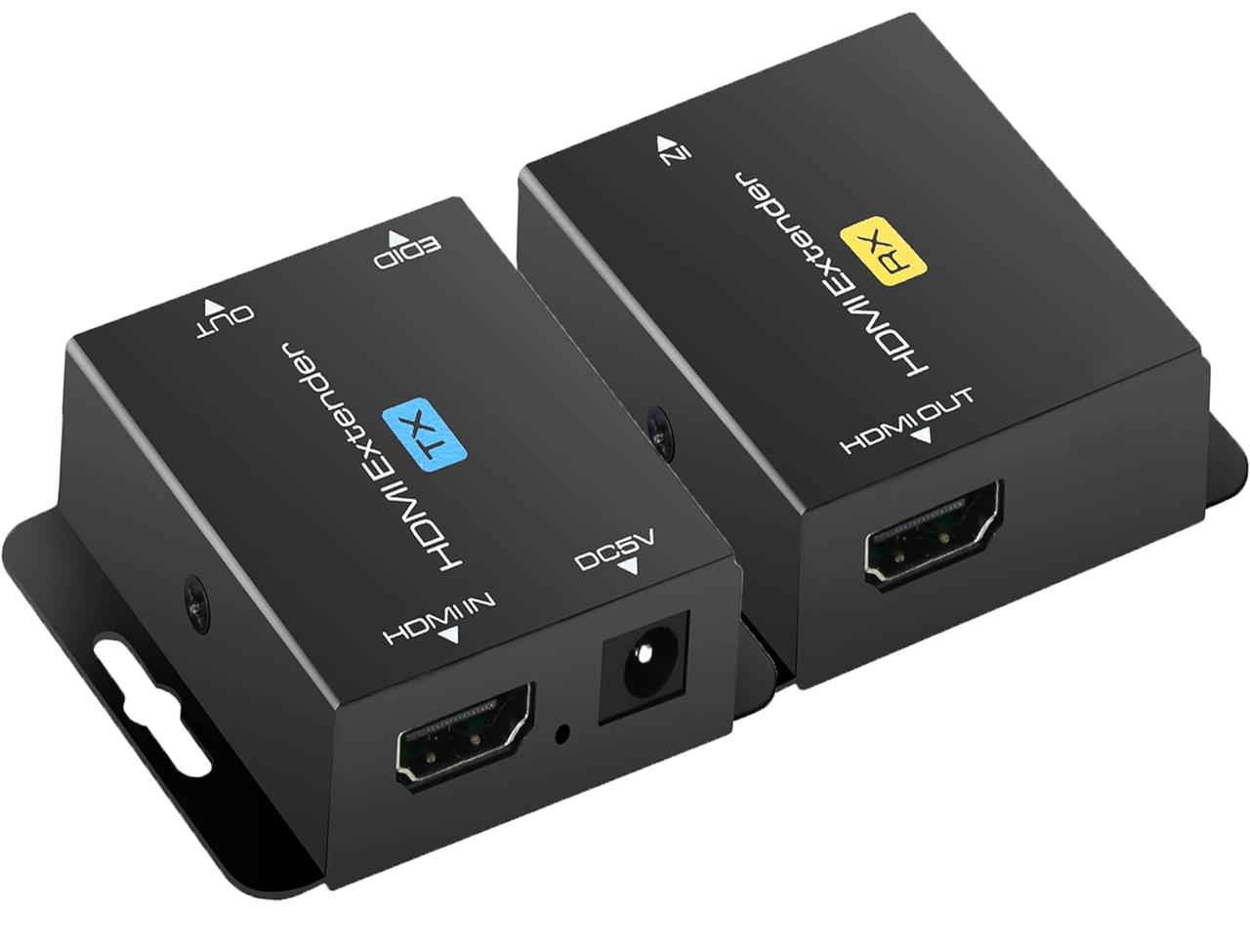 Подовжувач HDMI через Ethernet CAT6 CAT7 RJ45 до HDMI Підтримка POC 1080p 3D EDID Копіювати Глибокий колір Сумісність із ПК PS4, фото 1