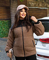Куртка зимова жіноча Sofia HP-6663 Темно-пурпуровий 50-52 SM, код: 8347930