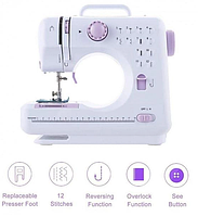 Многофункциональная домашняя швейная машинка портативная Michley Sewing Machine Pro 12 в 1, Швейная машинка