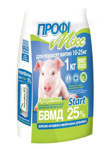 БВМД Профімікс Старт 25% для поросят 10-25 кг, 1 кг