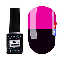 Термо гель-лак Kira Nails №T01 (темно-баклажановый, при нагревании темная фуксия), 6 мл