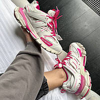 Кроссовки женские ТОП Balenciaga Track White/Pink 36