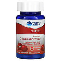 Витаминно-минеральный комплекс для детей, вкус вишни, Complete Multi Children's Chewable, Trace Minerals, 60