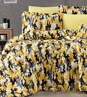 Подростковое постельное белье Камуфляж желтый Ранфорс MERISET - Подростковый 1,5 на резинке