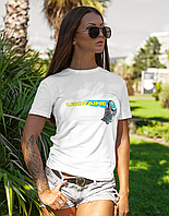 Женская футболка Mishe Принтованная 50 Белый (200089) IN, код: 7951884