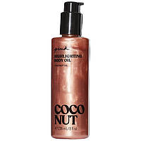 Масло для тела с шиммером PINK Victoria s Secret Coconut Highlighting Body Oil
