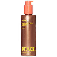 Масло для тела с шиммером PINK Victoria s Secret Peach Highlighting Body Oil