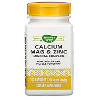 Calcium Mag Zinc Mineral Complex 765 мг Nature's Way 100 капсул ET, код: 7415736