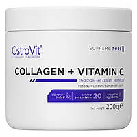 Коллаген с витамином С OstroVit Collagen + Vitamin C 200g Pure ET, код: 8065746