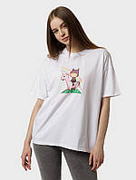 Женская футболка оверсайз M белый Dias ЦБ-00218105 IN, код: 8420746