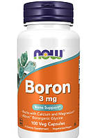 Микроэлемент Бор NOW Foods Boron 3 mg 100 Veg Caps ET, код: 7618507